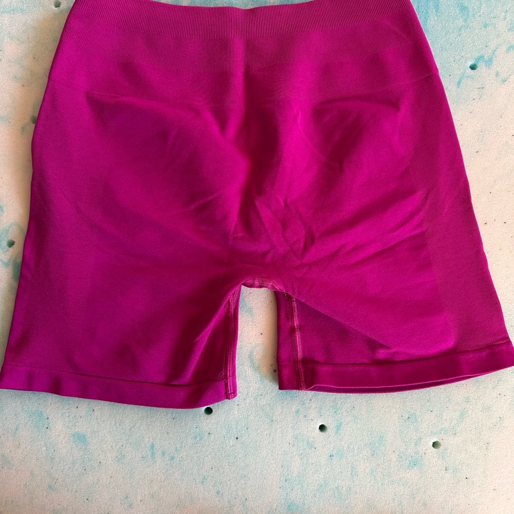Alphalete Magenta Bike Shorts